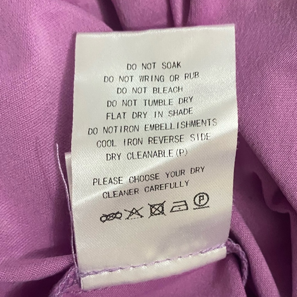 BRONX and BANCO Lavender Metallic Shimmer Long Sleeve Maxi Dress Gown Slit 2 - Picture 10 of 11